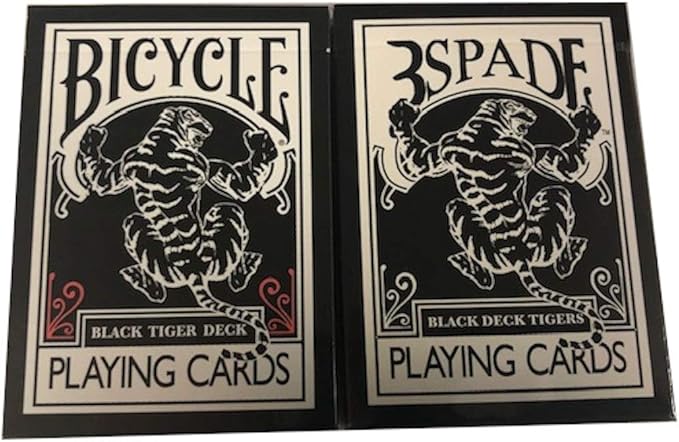 Bicycle Black Tiger 3 Spade Gaff Deck Playing Cards