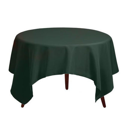 Gee Di Moda Square Tablecloth - 52 x 52 Inch Hunter Green Table Cloth for Small Square or Round Tables - Heavy Duty Washable Fabric - for Buffet Table, Holiday Party, Dinner, Wedding & Baby Shower