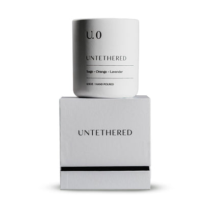 U.0 Luxury Scented Candle – Sage, Orange & Amber | Hand-Poured in USA with 100% Natural Coconut & Apricot Wax | Double Wick, Long-Lasting Aromatherapy Candle for Home, Gift & Relaxation (12.5 oz)