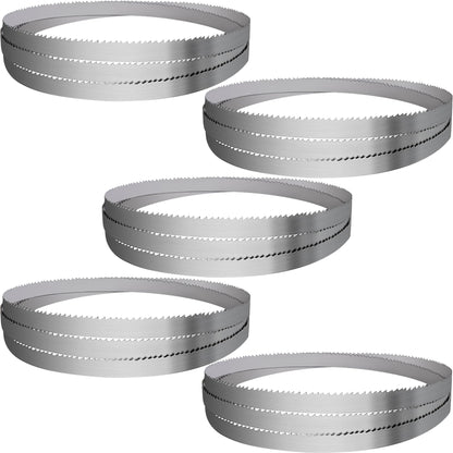 144" Sawmill Bandsaw Blades 5-Pack Compatible with Wood-Mizer, Bandsaw Blades Compatible with Woodland, Harbor Freight, Frontier, Timbery,TMG Industrial Mills, 10°All-Purpose Sawing