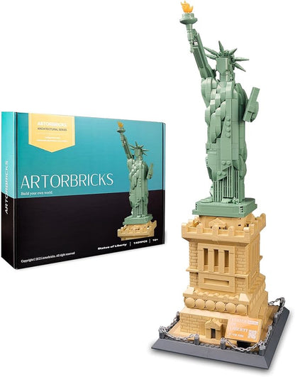 ArtorBricks Statue of Liberty Architecture Model Kit - 1577-Piece Premium Building Set for Collectors Detailed Display &amp Thoughtful Gift Idea