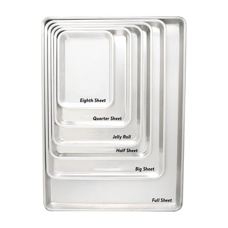 Nordic Ware Naturals Extra Large, 21 x 15 inch Baking Set - USA Made Aluminum Commercial Quality Pan for Baking or Roasting, Encapsulated Galvanized Steel Rim Prevents Warping, 2pk Big Sheet