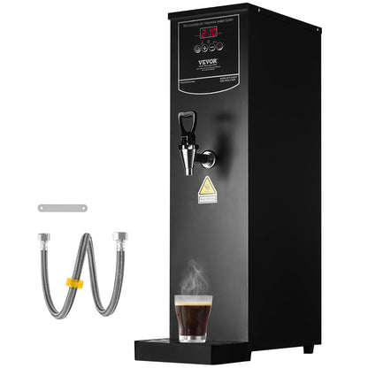 VEVOR Commercial Water Boiler, 20L Electric Hot Water Dispenser with 316 Stainless Steel Heating Tube, 1500W Step-by-step Fast Heating 50L/H Hot Water Boiler, for Coffee Tea Restaurant Office