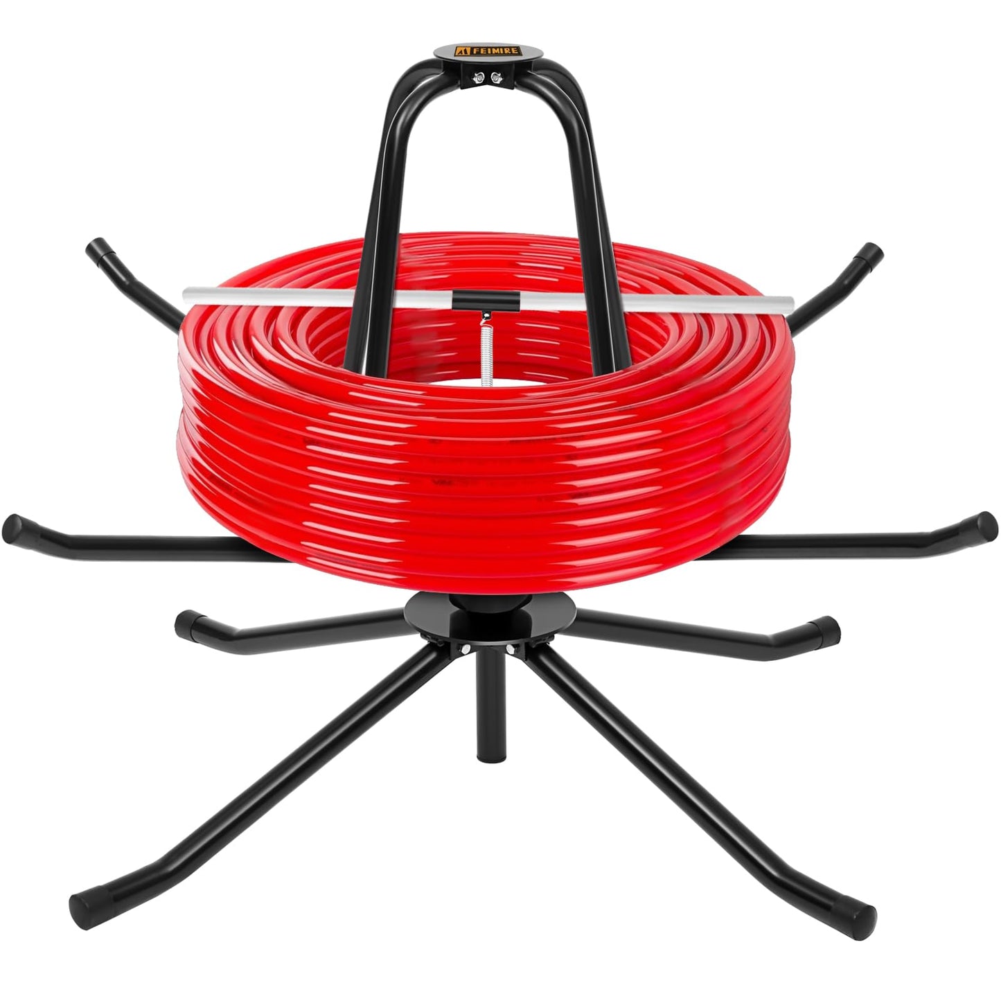 FEIMIRE Heavy Duty PEX Piping Uncoiler for 3/8'' to 1'' Pex Tubing, Multi-function Foldable Pipe Dispenser, Potable Water PEX Tubing Decoiler Maximum Load of 440 Pounds (55'')