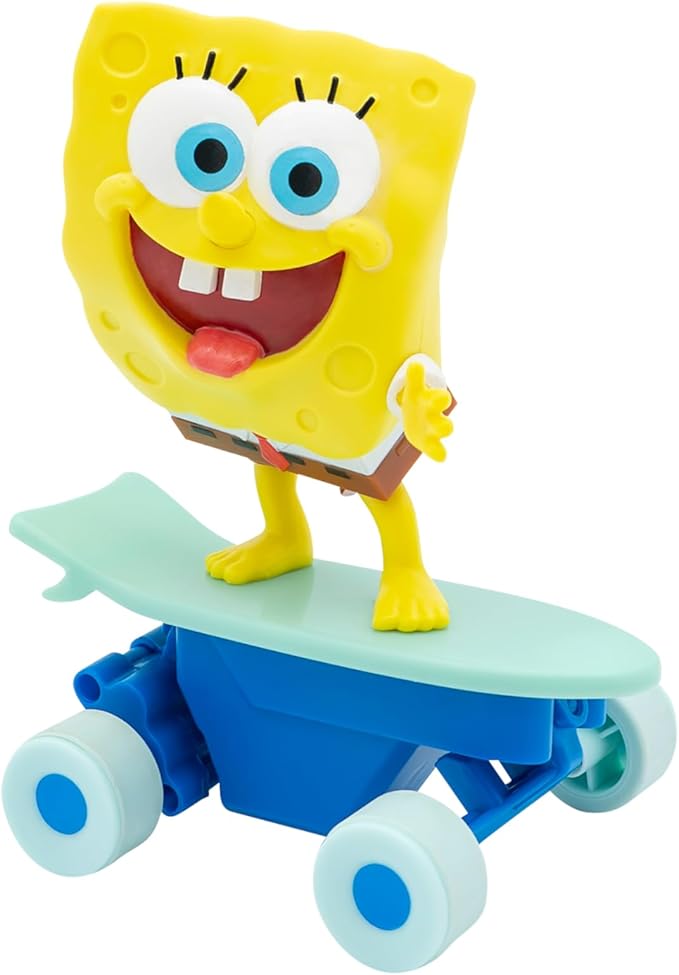Spongebob Squarepants Surfs Up RC Vehicle - Full-Function Remote Control Spongebob Toy with Surfboard Controller Real Surf Action Play for Kids Ages 3+