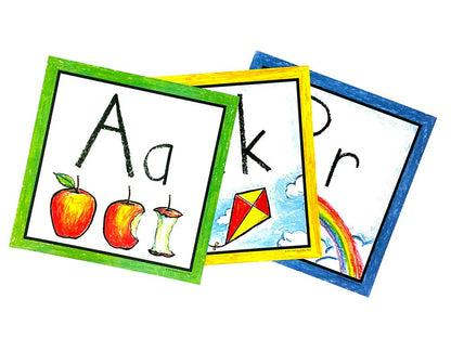 Learning Without Tears, Color Wall Cards, Age 3+, Pre-K+, Handwriting Without Tears, Color Alphabet Cards, Letters & Pictures, School & Home, Sensory & Motor Skills