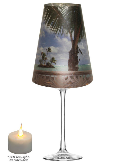 Royal Designs Vellum Tea Light Paper Wine Glass Lampshade, Beach Blue Sky, Set of 20 (TLS-1012A-20)