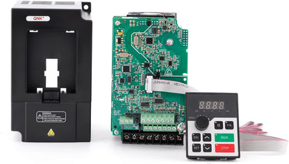 QNK 5.5KW 7.5HP 380V AC 12.5A VFD Converter Single to 3 Phase Inverter Variable Frequency Drive for CNC Spindle Motor Speed Controller