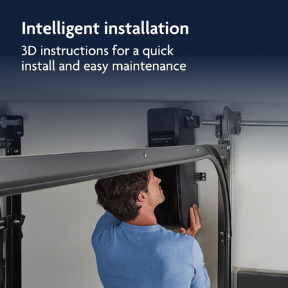 Chamberlain RJO101MC Ultra-Quiet Wall Mount Garage Door Opener with Battery Backup, myQ Smart Wi-Fi Control, LED Lighting System, Space-Saving Design for Quiet Operation