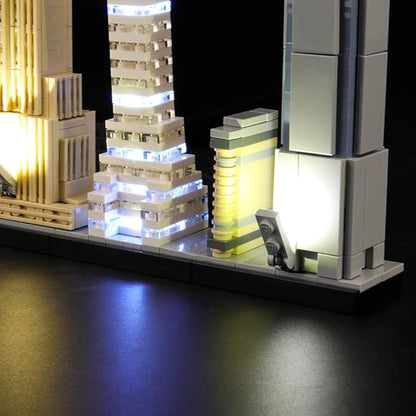 Lightailing Light Set for (Architecture New York City) Building Blocks Model - Led Light kit Compatible with Lego 21028(NOT Included The Model)
