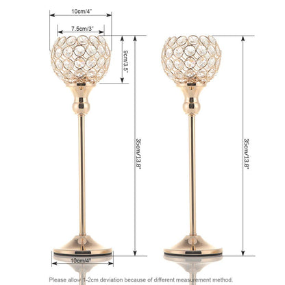 VINCIGANT Votive Candle Holders Pack of 2 for Modern Anniversary Celebration Halloween Wedding Coffee Table Decorative Centerpieces