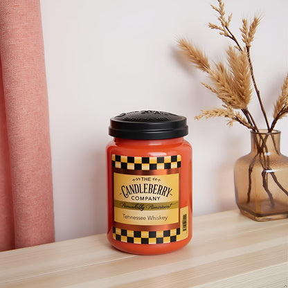 Candleberry Candles | Strong Fragrances for Home | Hand Poured in The USA | Highly Scented | 135 Hour Burn Time | Large Jar (Tennessee Whiskey)