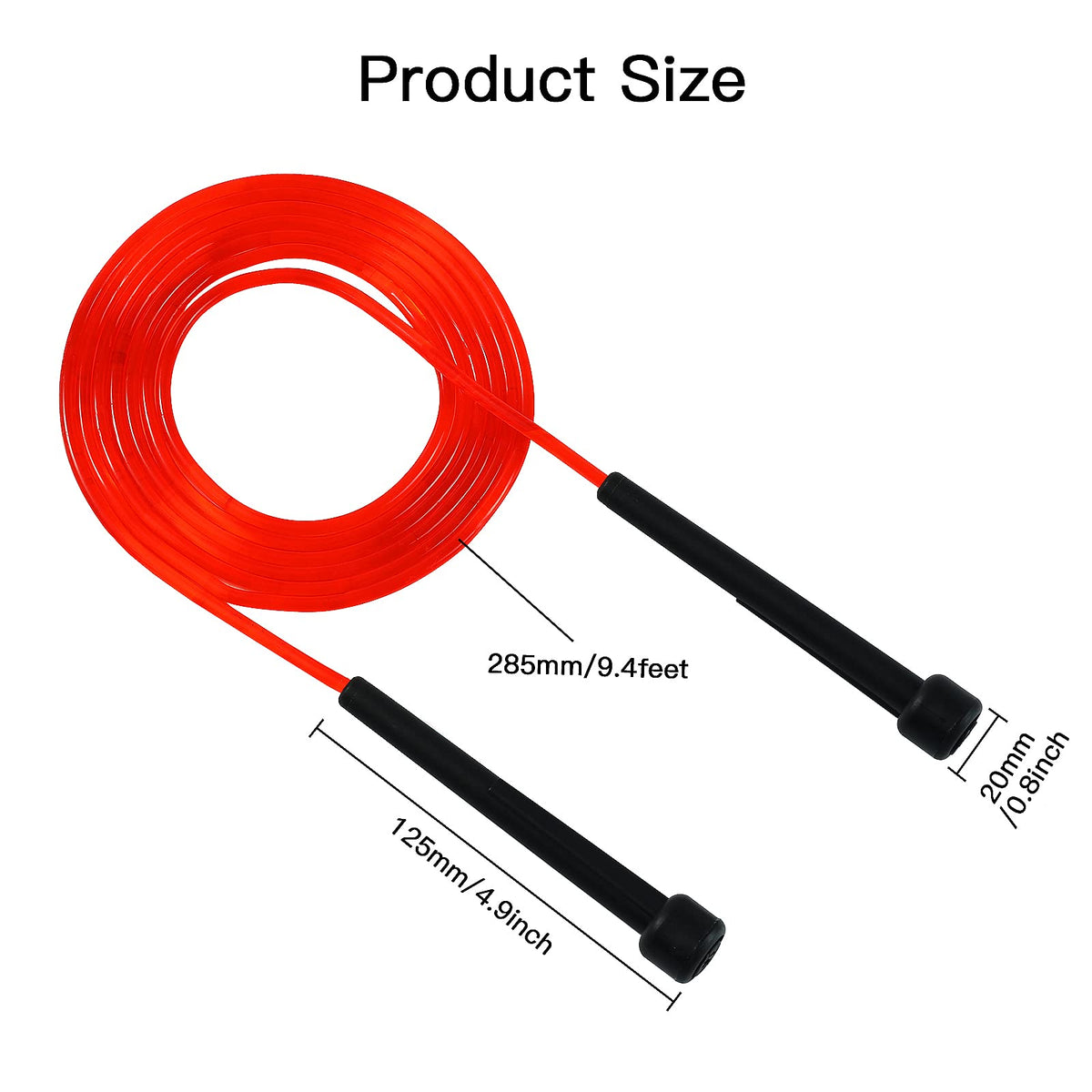 VIIBASE 10 Pack PVC Jump Rope for Cardio Fitness - Versatile Adjustable Skipping Rope for Women Men Kids, Speed Jump Rope for Exercise,9 Feet
