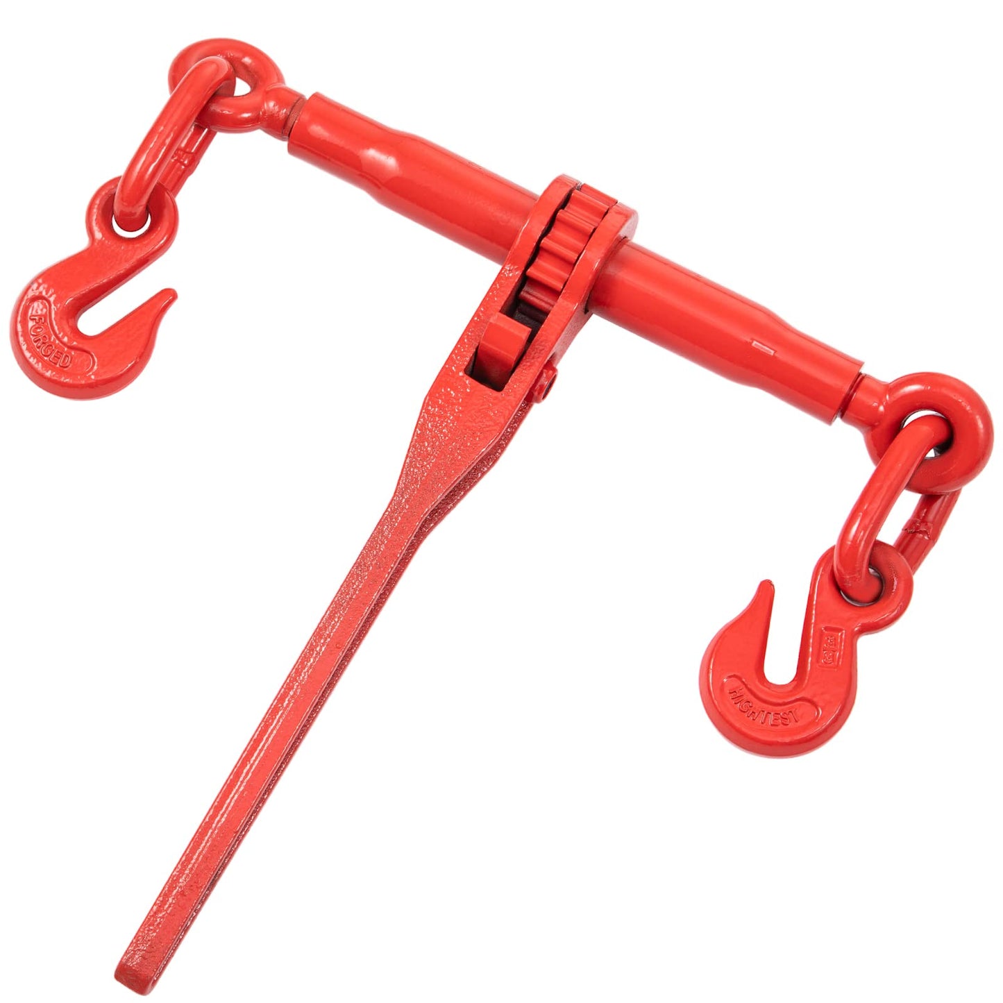 VEVOR Chain Load Binder, 5/16" Tie Down Kit w/ 7100LBS Working Load Capacity and Two Grab Hooks, Includes (4) Ratchet Binders - (4) 21' Grade 80 Chains, Transport Load Package for Hauling, Towing