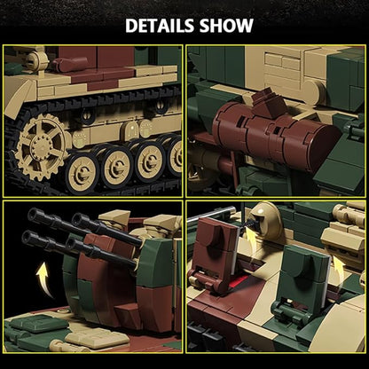 Military Armored Tank Vehicle Building Block Set (C2)