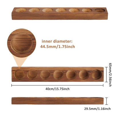 SUPERFINDINGS Large Wood Tealight Candle Holders Mango Wood Tea Light Holder Candle Centerpieces 7 Holes Wood Candle Holder for Tables Home Weddings Party(Inner Diameter 4.45cm/1.75inch)