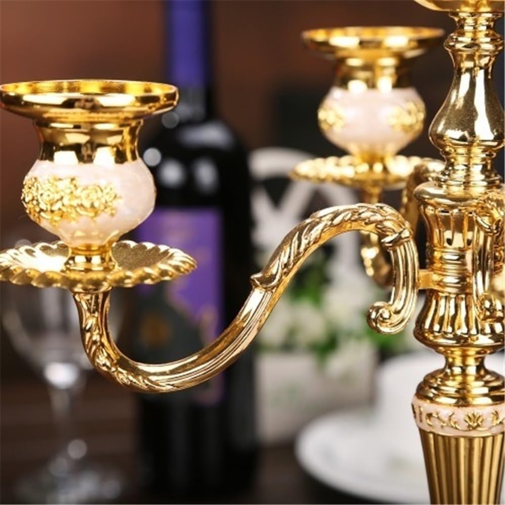 CFGH6FDF Candlestick Holders European Retro Five-Head Candle Holder Home Wedding Props Decorative Candlestick Candlelight Stand