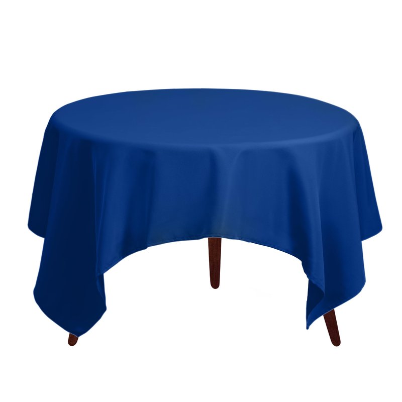 Gee Di Moda Square Tablecloth - 70 x 70 Inch Royal Blue Table Cloth for Medium Square or Round Tables - Heavy Duty Washable Fabric - for Buffet Table, Holiday Party, Dinner, Wedding & Baby Shower