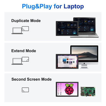 MAGEX 10.1 Inch Touch Screen Monitor with Case - pi screen IPS FHD 1920x1200, 10-Point, pi display with HDMI Dual-Speaker, pi touchscreen for Pi 5/4/3/2/Zero/Win11/10/8/7/VESA, Fan, Stand, Driver-Free