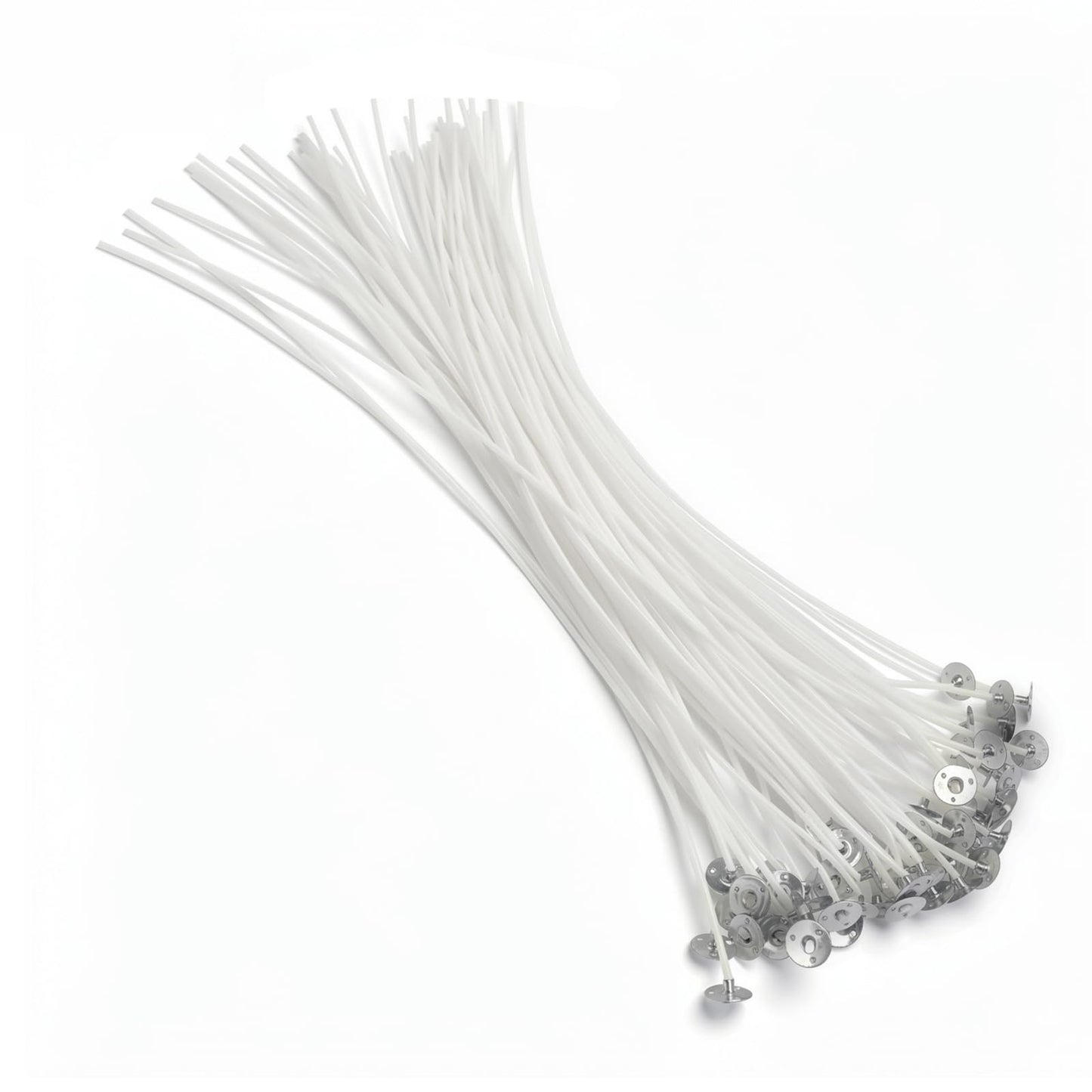 Aubeco 60Pcs Candle Wick, Low Smoke 12 Inch Pre-Waxed Cotton Wick with Tabs, Natural Cotton Core for Candle Making, Soy Candle DIY