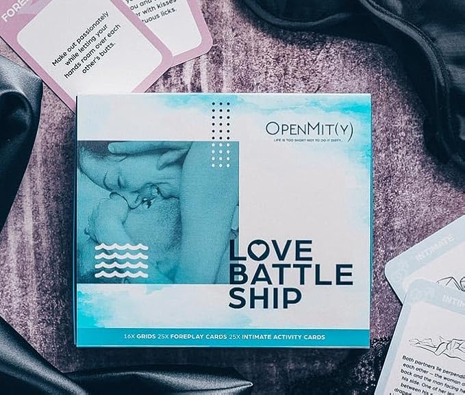 OpenMity Love Battleship – Fun &amp Playful Couple Game Date Night Box – Great Valentines Anniversary &amp Wedding Box for Couples