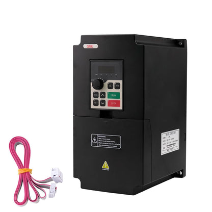 QNK 7.5KW 10HP 380V AC 17.5A VFD Converter Single to 3 Phase Inverter Variable Frequency Drive for CNC Spindle Motor Speed Controller