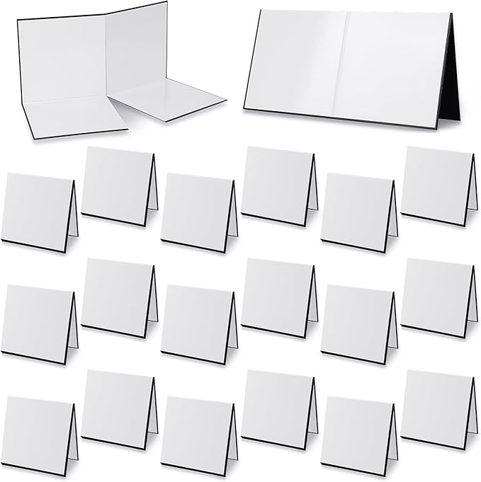 Zhanmai 10 Pcs Blank Game Board 18 x 18 Inches Quad Fold Dry Erase Make Your Own Game Board Folding Cardboard for School Classroom DIY Games Entertainment Activities