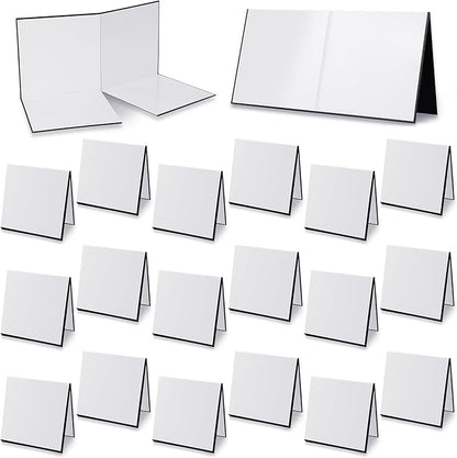 Zhanmai 10 Pcs Blank Game Board 18 x 18 Inches Quad Fold Dry Erase Make Your Own Game Board Folding Cardboard for School Classroom DIY Games Entertainment Activities