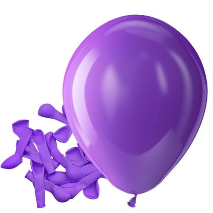 Bezente Purple Balloons Latex Party Balloons - 150 Pack 5 inch Matte Small Purple Helium Balloons for Birthday Wedding Bridal Shower Halloween Party Decorations