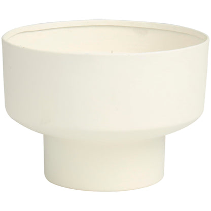 Deco 79 Metal Decorative Candle Cozy Cashmere Scented Matte 50 oz 3 Wick Aromatherapy Candle with White Wax, Wax Aromatherapy Candle 7" x 7" x 5", White