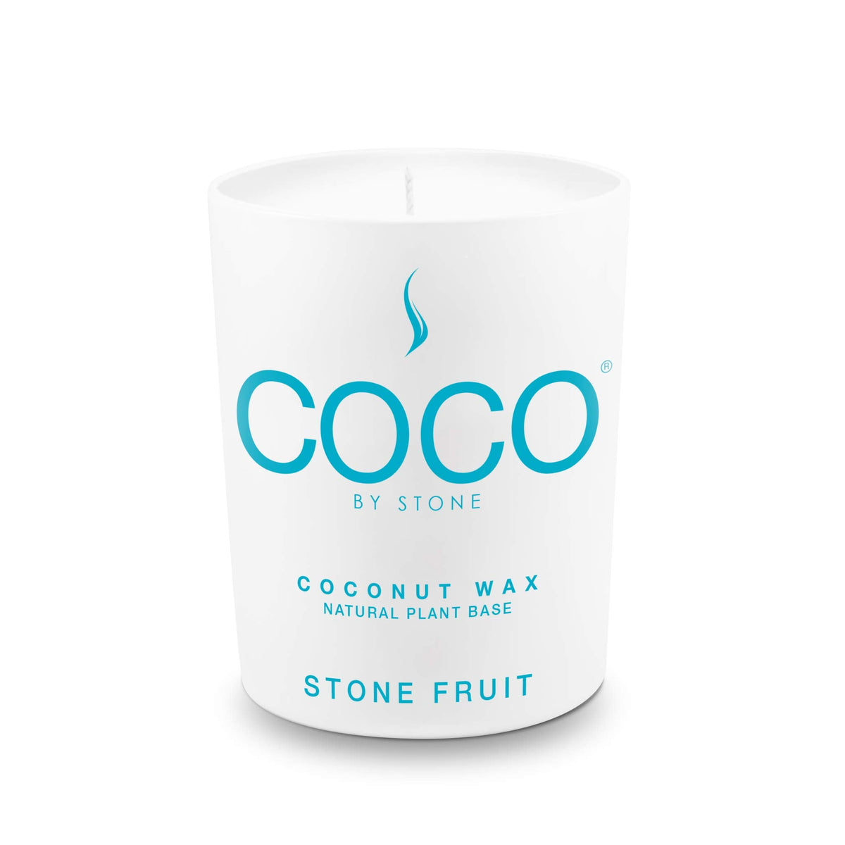COCO by Stone 6.5oz Candle, Coconut Apricot Wax Candle for Home (Stone Fruit) Home Fragrance Products, 1 Wick, Enhance Indoor Aroma, Vegan & Cruelty-Free, Clean Burning and Hand Poured