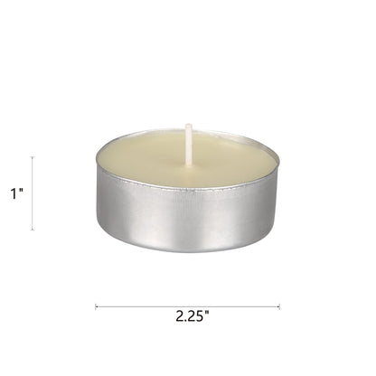 Mega Candles 4 pcs Unscented Oversize Ivory Tea Lights Candles, Pressed Wax Candle 12 Hour Burn Time, Home Décor, Wedding Receptions, Occasions, Events, Meditations, Tranquility, Spa