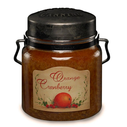 McCall’s Candles | Orange Cranberry | 16 oz Scented Candle | USA-Poured | Vintage Rustic Jar with Carrying Handle | Bright Holiday-Inspired Fragrance