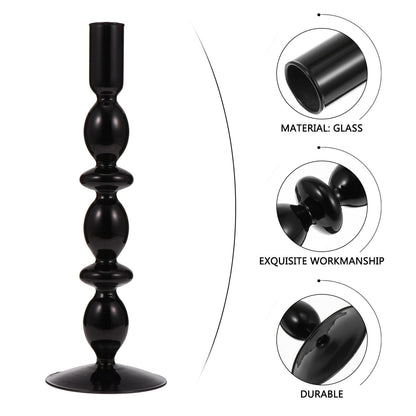 Glass Candlestick Holder Decorative Pillar Candle Holder for Elegant Home Decor Weddings Candlelight Dinners Family Gatherings