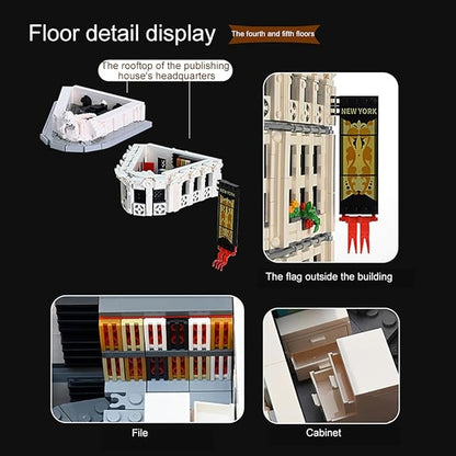 Flatiron Building Set - New York City Architecture Construction Kit Famous Landmarks American Street View ModelCollectible Building Bricks Toys for Adults and Teens - 4500 Pieces