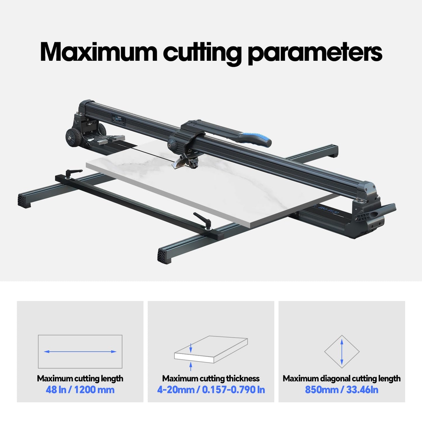 48 Inch Large Manual Tile Cutter,Professional-grade tile cutting tools,for Porcelain Ceramic (48 inch)