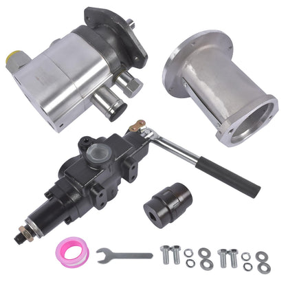 Mixizap Hydraulic Log Splitter Pump Kit, 22GPM 2 Stage Hydraulic Gear Pump, 4000PSI Aluminum, 3/4'' NPT Outlet, 3600 RPM, with Valve Coupling Mounting Base, for Small Engine Log Splitter