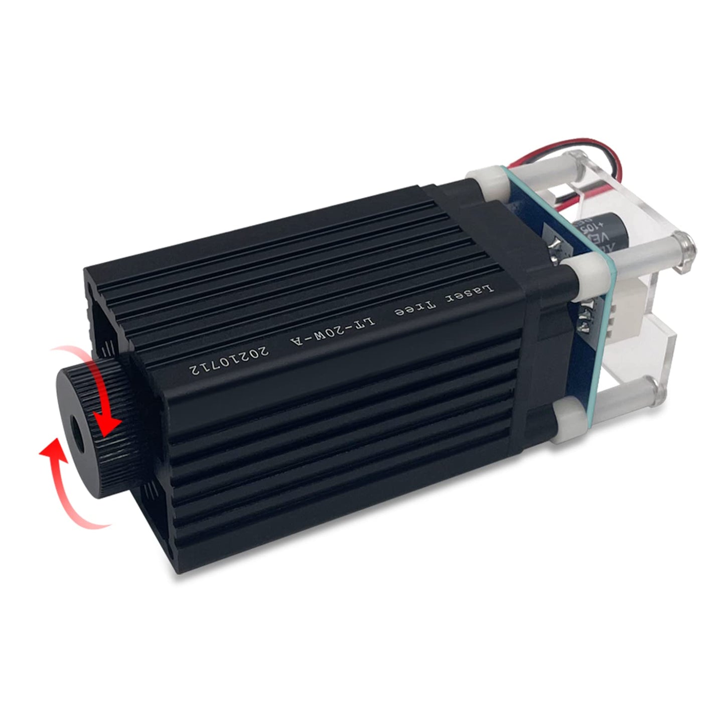 LASER TREE 4000mW Laser Engraver Module, 450nm Adjustable Focal Laser Head for Wood, Paper, Leather Cutting & Engraving, Class 4, DIY Laser Cutter, 4W