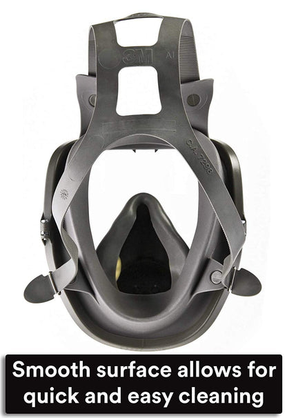 3M Safety 142-6800 Reusable Full Face Mask Respirator, Grey, Medium