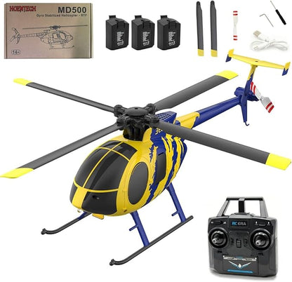 RC ERA C184 MD500 RC Helicopter for Beginners Gyro &amp Optical Sensor Stabilized Easy to Fly 2.4GHz 4CH Flybarless RTF Remote Control Helicopter