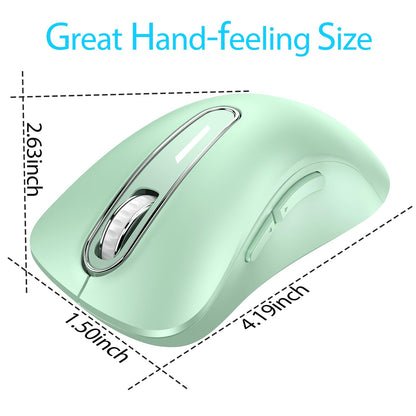 memzuoix 2.4G Wireless Mouse, 1400 DPI Mobile Optical Cordless Mouse with USB Receiver, Portable Computer Mice for Laptop, PC, Desktop, MacBook, 5 Buttons, Red