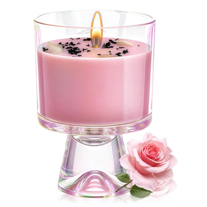 Graduation Gift for Women – Natural Soy Candle, 48-Hour Long Burning Aromatherapy with Rose & Healing Crystals, Gift for Mom, Bridesmaid, Birthday, Valentine, Housewarming (Rose Scented)