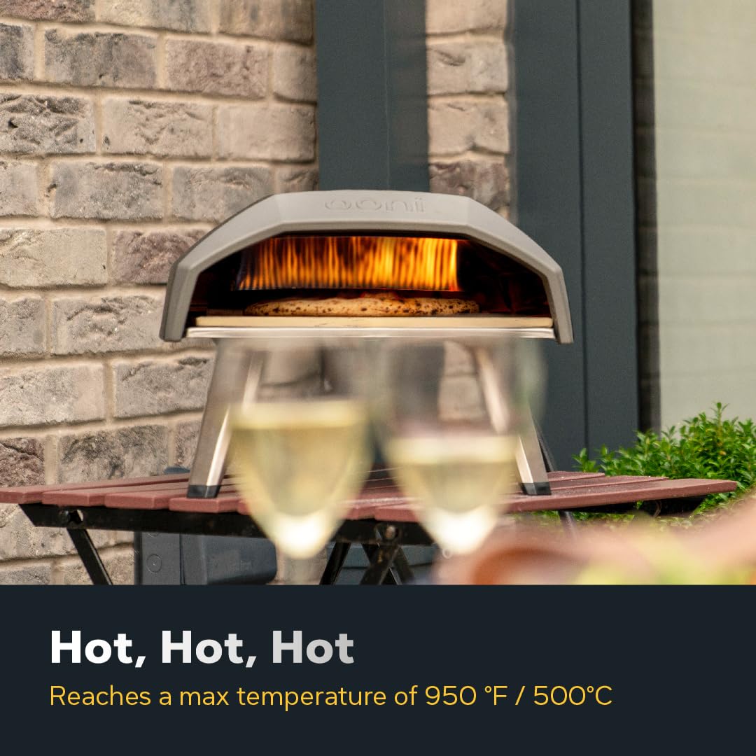 Ooni Koda 12 Portable Gas Pizza Oven Bundle - Includes 12" Pizza Peel, Turning Peel and Koda 12 Carry Cover