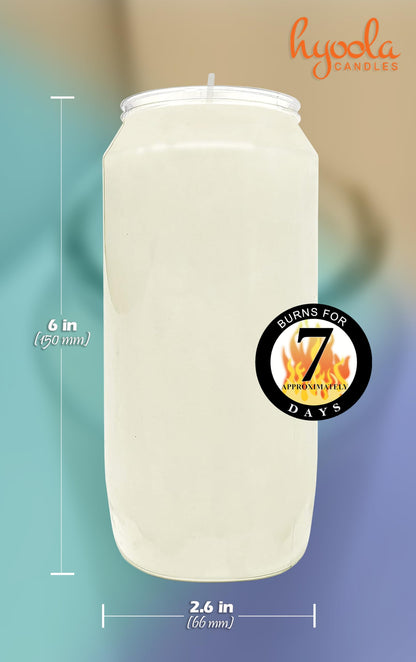 Hyoola 7 Day White Prayer Candles, 20 Pack - 6" Tall Pillar Candles for Religious, Memorial, Party Decor, Vigil and Emergency Use - Vegetable Oil Wax in Plastic Jar Container