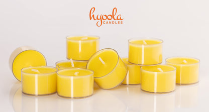 Hyoola Tealight Citronella Candles Outdoor, 8 Hour Burn Time - Indoor and Outdoor Mosquito, Insect and Bug Repellent Citronella Candle, Natural Fresh Scent, Decorative in Clear Cup (Pack of 80)