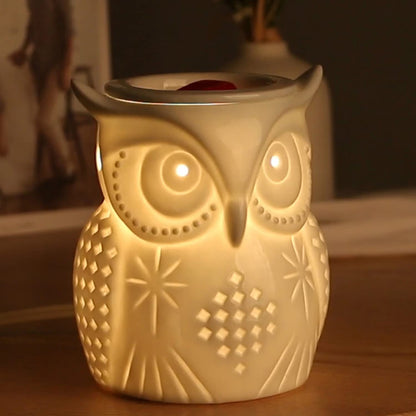 STAR MOON Owl Wax Melt Warmer for Home Décor, Wax Warmer for Wax Melt, Scentsy Wax Warmer, 3D, No Flame, Removable Dish, with One More Bulb (The Owl of Athena)