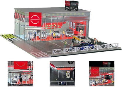 1/64 Scale Mini Building Scene Model (Cars Figures Not Included)
