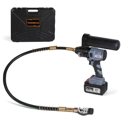 TOORGO Electric Hydraulic Pump, ZG3/8" Oil Outlet, 2.3 ft Pipe,10000 Psi Rechargeable Portable Hydraulic Pump for Hydraulic Jack or Hydraulic Tool