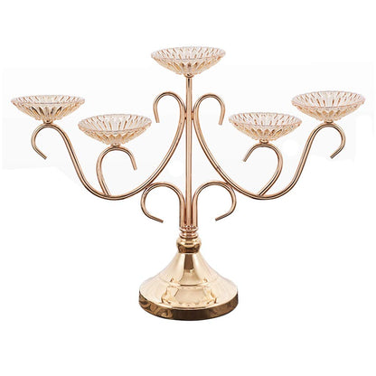 XILIN-1987 Candle Holderss 5 Head Candle Holder Desktop Decoration Retro Home Desktop Candle Holder Decorative Candlestick