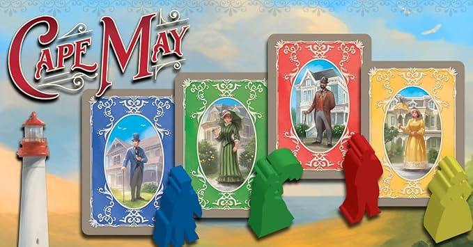 Cape May Board Game | Manage The Historic Seaside Resort Town | Strategy Resource Management Set Collection | 60-90 Minutes Thematic Family Board Game for 1-4 Players Ages 14+ by Thunderworks Games